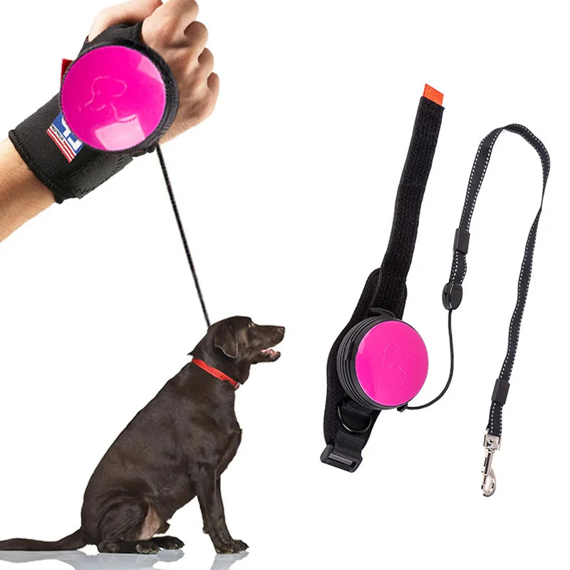 Laisse rétractable pour chien au poignet réglable