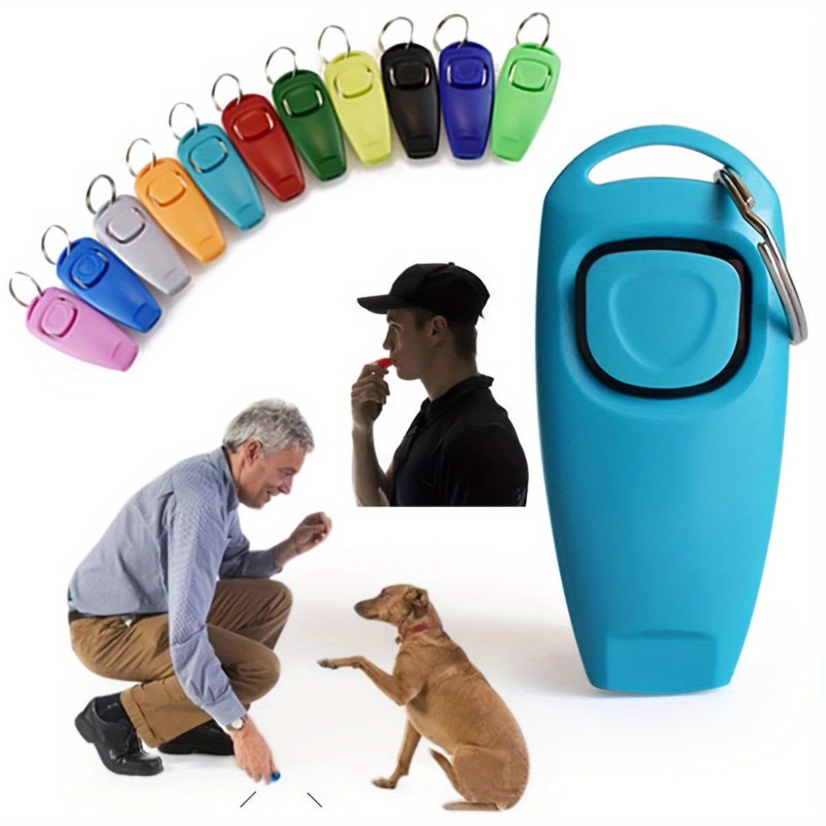 Sifer 2 en 1 pour animaux de compagnie : Whistle et Clicker en plastique durable pour correction de comportement et arrêt de aboiement accessoire d'entraînement pour chiens