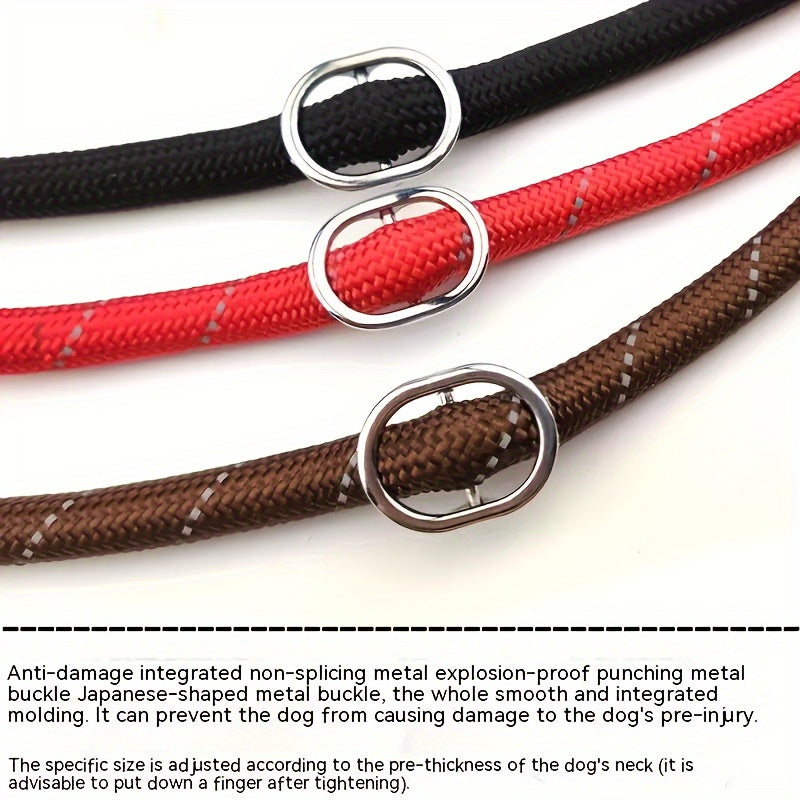 Laisse pour Chien en Nylon Durable avec Collier Glissant Parfait pour Marche pour Chiens Petits Moyens et Grands