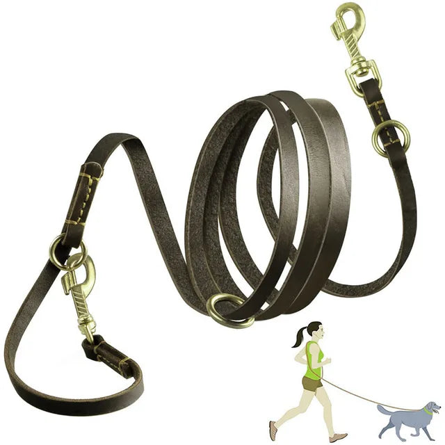 Laisse double réglable mains libres pour chien