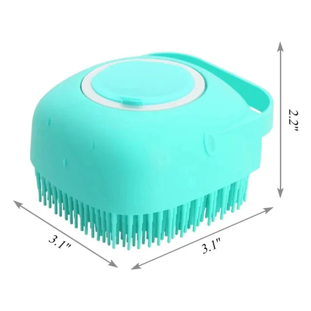 Brosse de bain pour chien et chat 2 en 1 Peigne de massage SPA pour animaux de compagnie