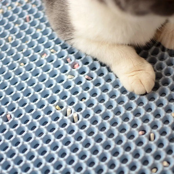 Tapis de litière pour chat imperméable, pliable et antidérapant