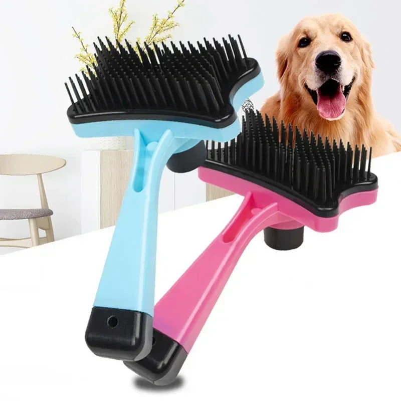 Brosse de nettoyage pour enlever les poils d'animaux de compagnie adaptée aux chats et aux chiens avec une tête de massage unique