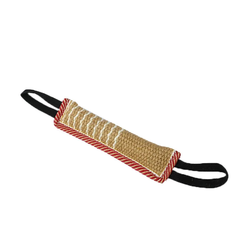 Jouet de mâche durable pour entraînement de chien avec 2 manches de corde pour Malinois Chien de bouledogue allemand Rottweiler