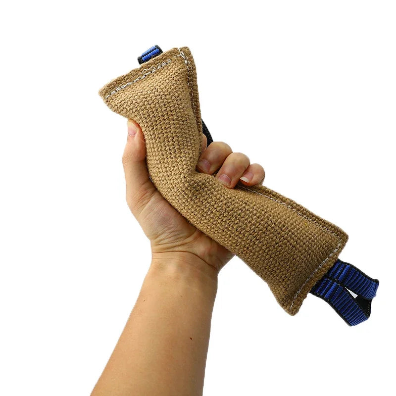 Jouet de mâche durable pour entraînement de chien avec 2 manches de corde pour Malinois Chien de bouledogue allemand Rottweiler