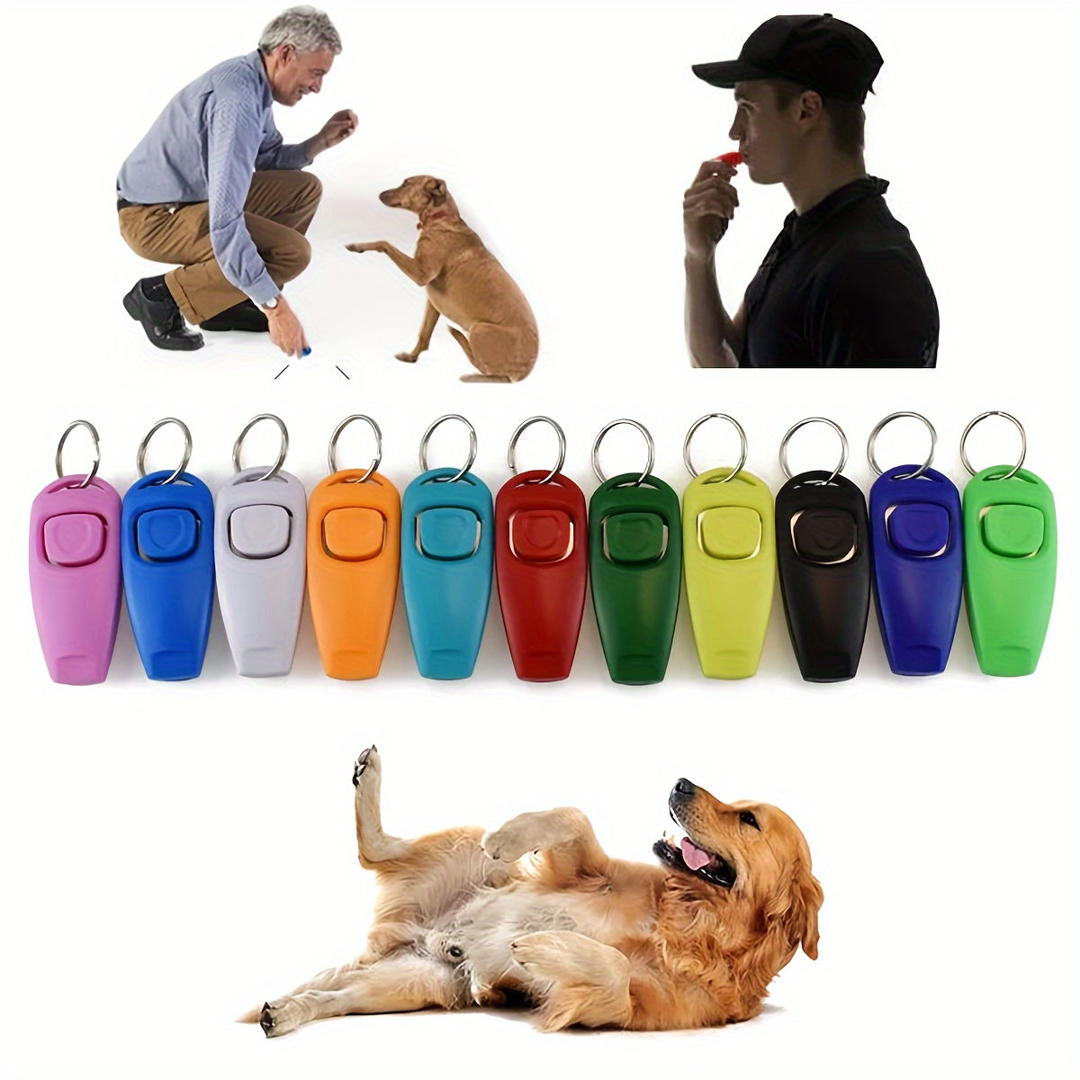 Sifer 2 en 1 pour animaux de compagnie : Whistle et Clicker en plastique durable pour correction de comportement et arrêt de aboiement accessoire d'entraînement pour chiens