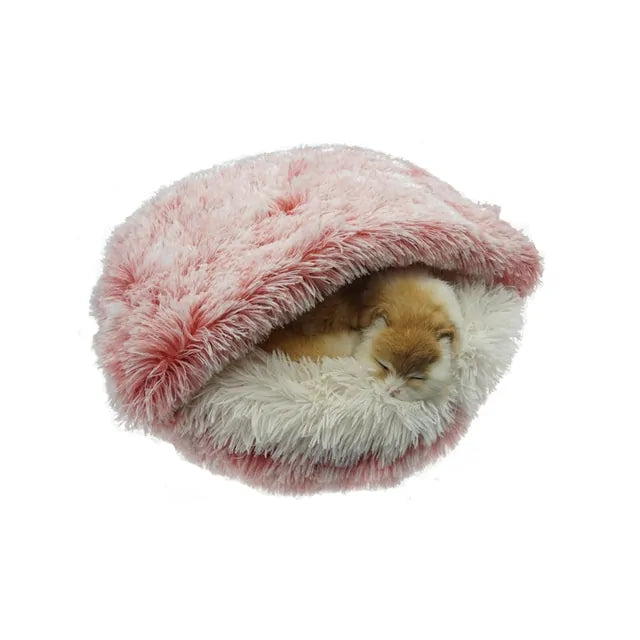 Lit long en peluche pour animaux de compagnie 2 en 1