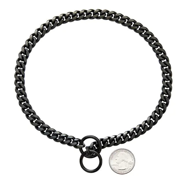 Collier pour chien en chaîne à maillons cubains