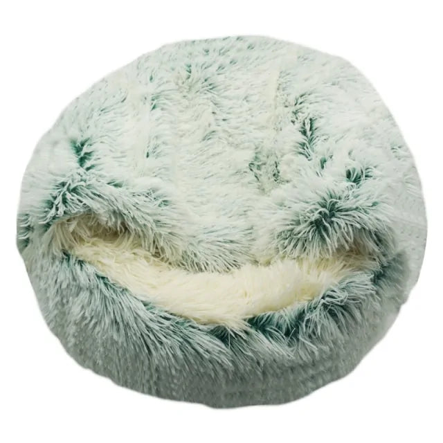 Lit long en peluche pour animaux de compagnie 2 en 1